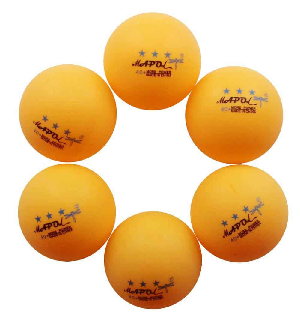 MAPOL Orange 3-Star Premium Ping Pong Balls